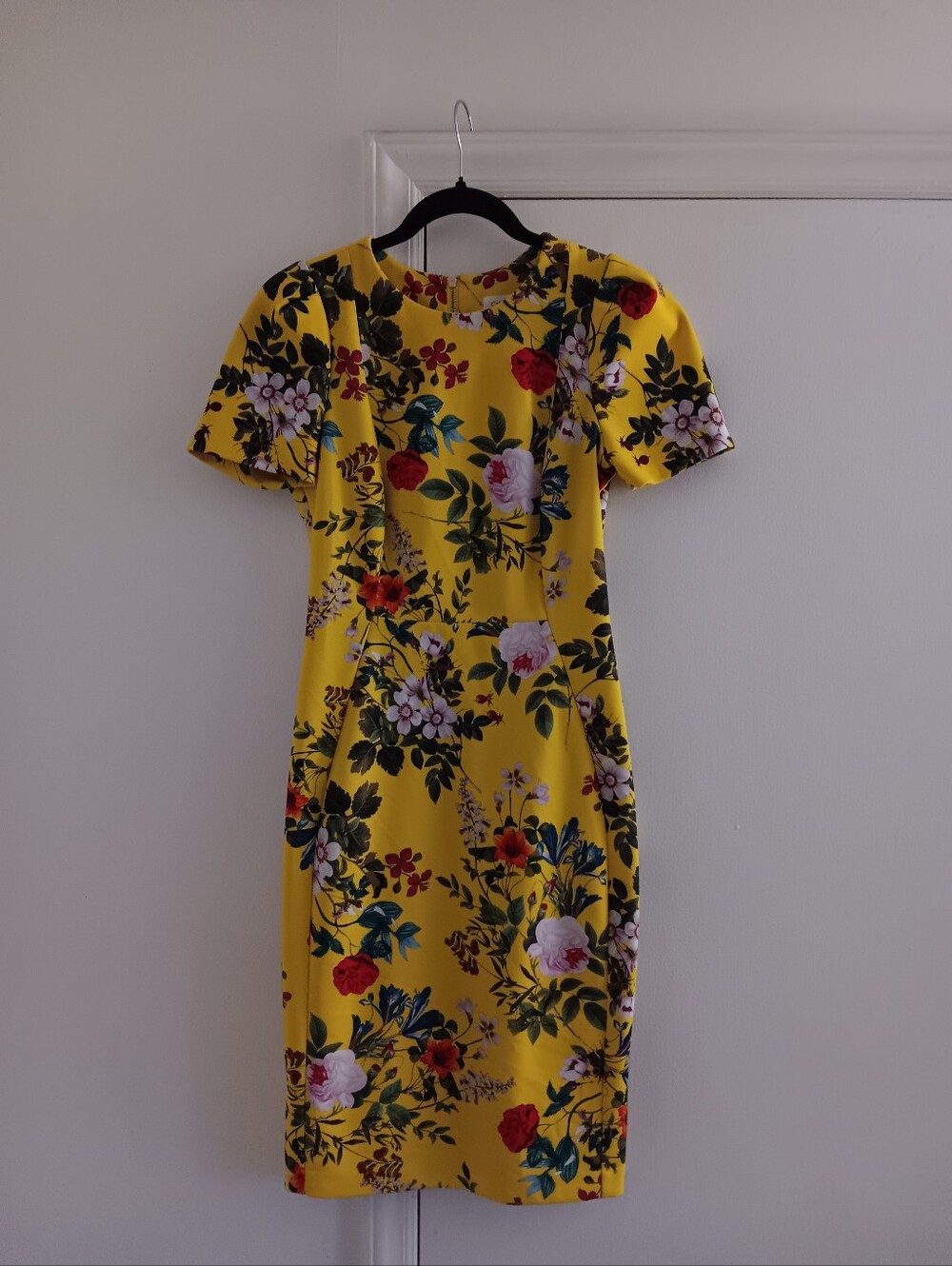 Calvin KleinYellow Floral Sheath Dress - Women's Floral Print Size 2